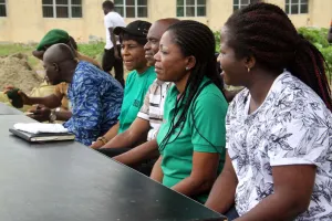 CCHD members watching the football match